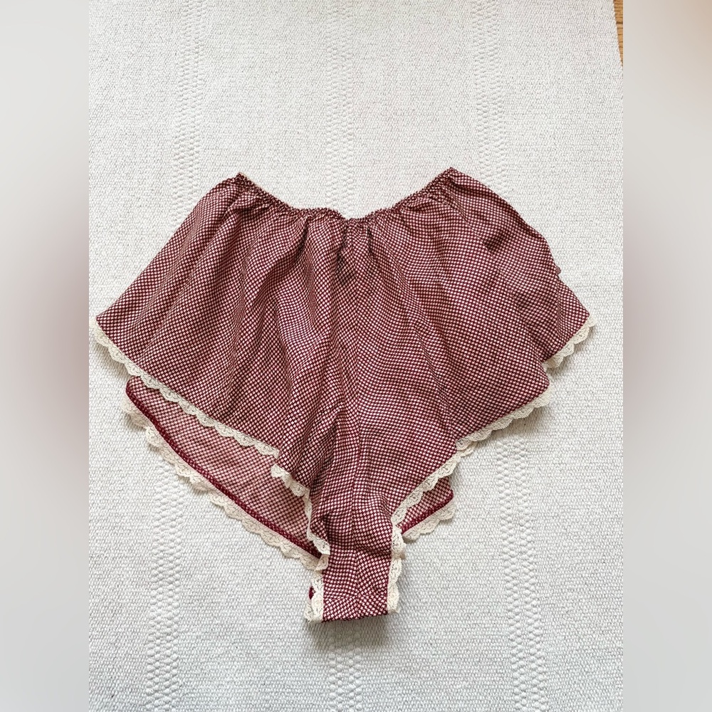 Vintage Y2K Victoria’s Secret Silk Gingham Sweetheart Shorts Size XS